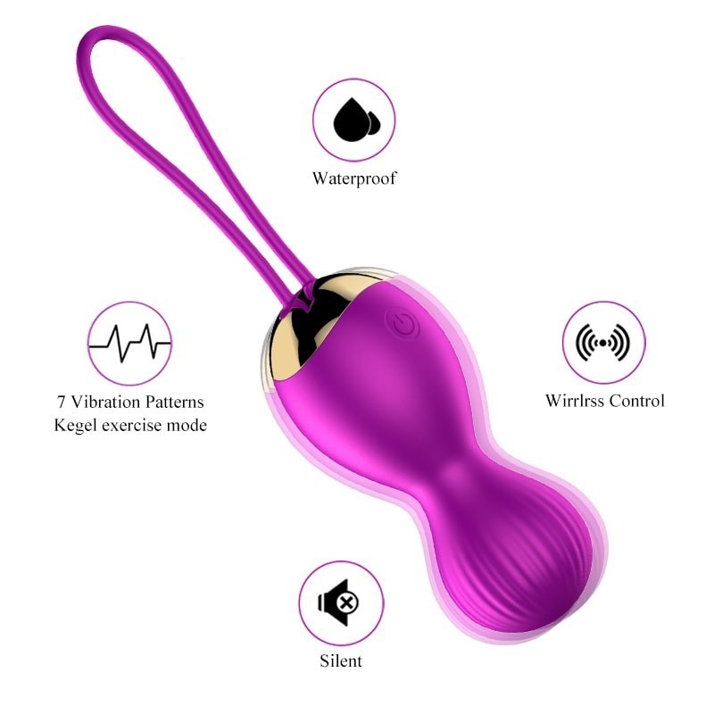 Bolas Vibradoras Kelly LILA Control Remoto Recargable 7 modos + modo Kegel FOXSHOW