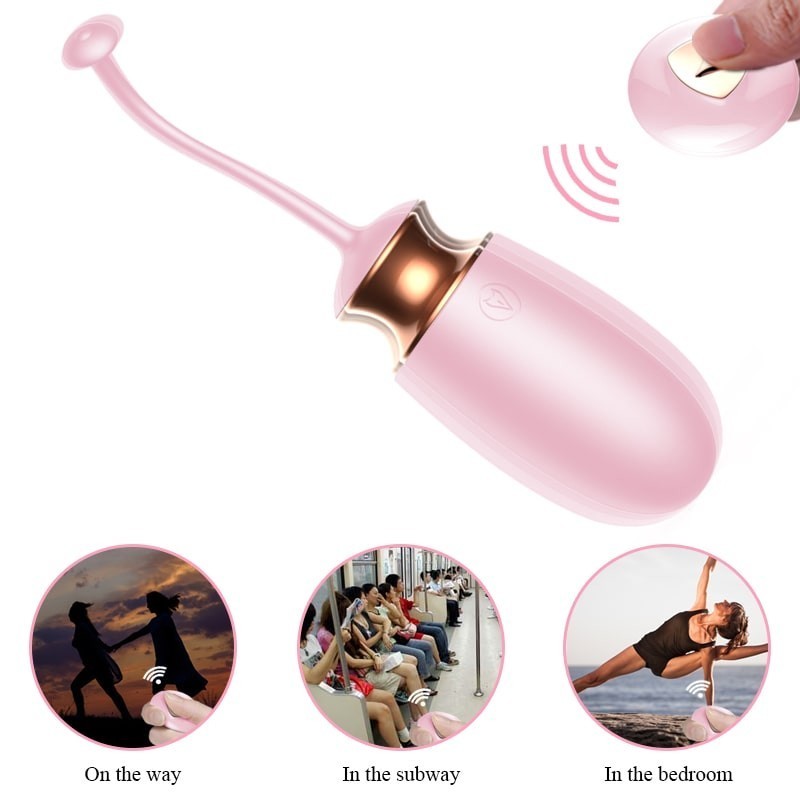 Love Egg M1-1 PINK Rechargeable Remote Control 10 modes + heat mode and FOXSHOW Voice Control