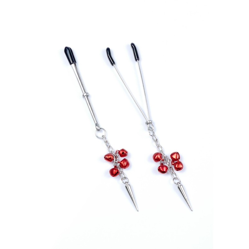 Pinzas para pezones con cascabeles y peso N4