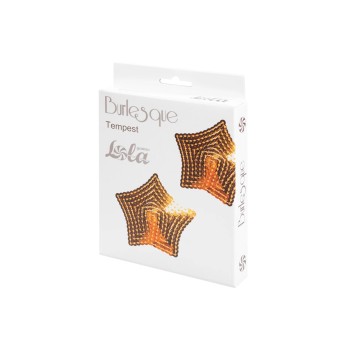 Burlesque TEMPEST Nipples - Golden Star Sequins 2