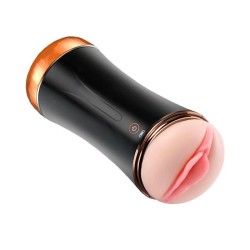 Rechargeable Vagina and Anus, Interactive with Motion Sensor, 10 Vibration Modes Cyberskin Masturbator