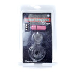 Anilla Doble Boca con vibración TPR CLEAR EN BLISTER