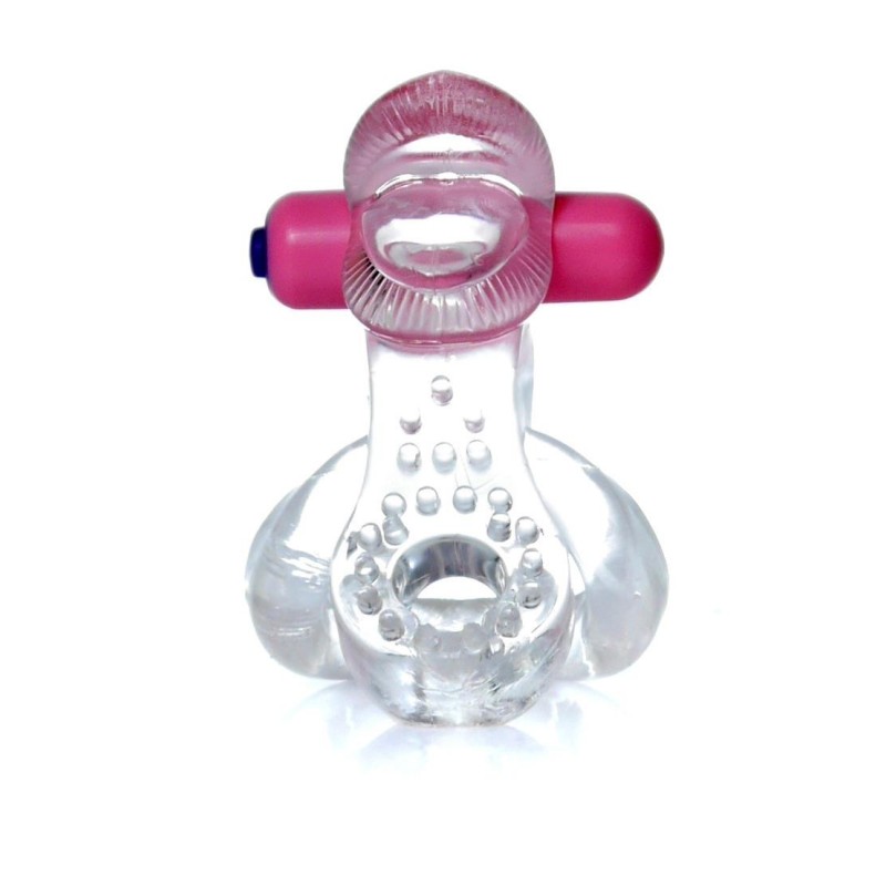 Double Mouth Ring with TPR CLEAR VIBRATION IN BLISTER