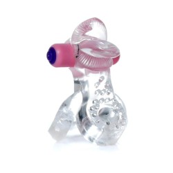 Anilla Doble Boca con vibración TPR CLEAR EN BLISTER