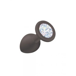 Joya Anal Silicona Emotions- Negro - Clear Talla S