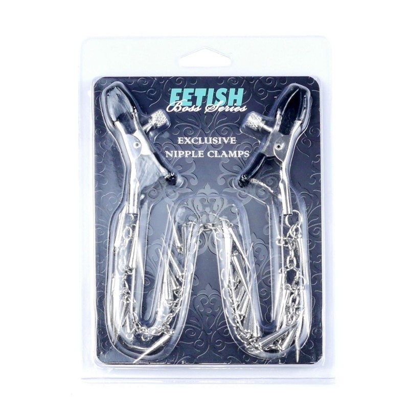 Adjustable nipple clips with N10 ornate chain