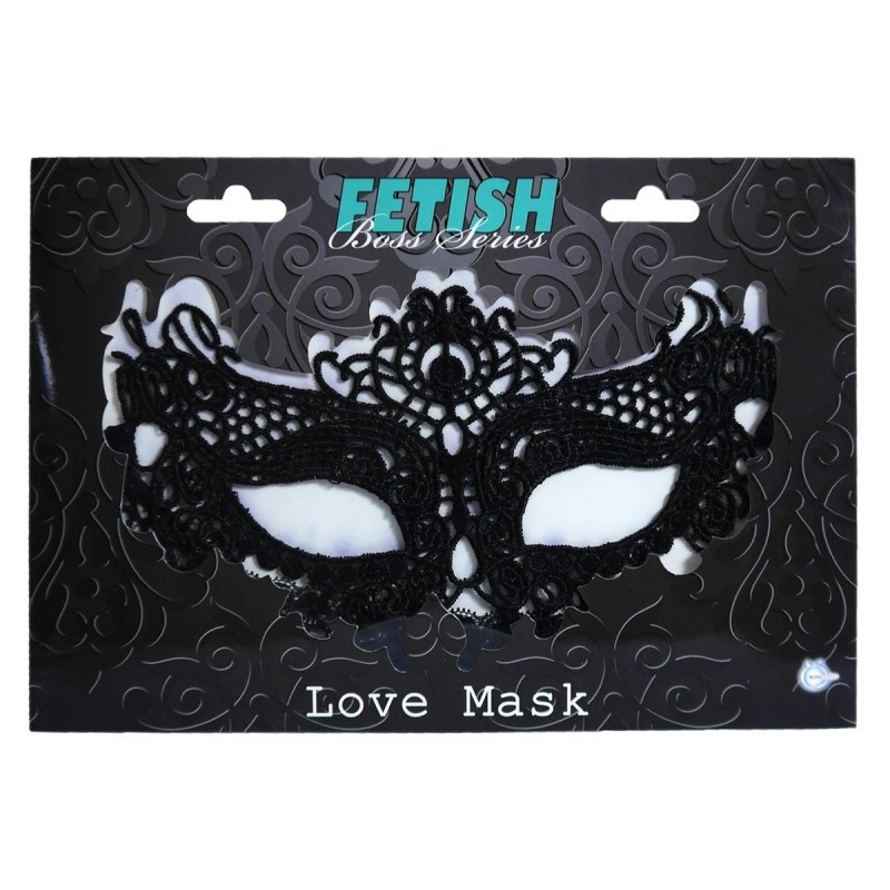 Black Mask with embroidery - LOVE MASK