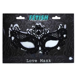 Black Mask with embroidery - LOVE MASK