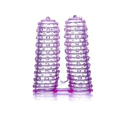 Lilac toe cover with 2 textures - 7,5cm