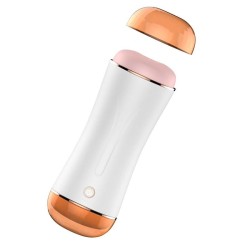 Rechargeable Vagina and Mouth, Interactive with Motion Sensor, 10 Vibration Modes Cyberskin Masturbator