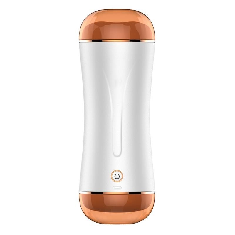 Rechargeable Vagina and Mouth, Interactive with Motion Sensor, 10 Vibration Modes Cyberskin Masturbator