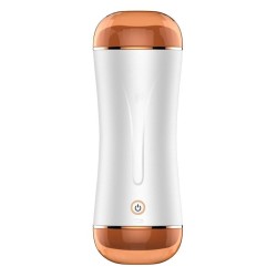 Vagina y Boca Recargable, interactivo con sensor de movimiento ,10 modos de vibración Masturbador Ciberskin