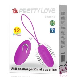 Mini Huevo Vibrador Wireless Recargable 12 modos Joanna Pretty Love