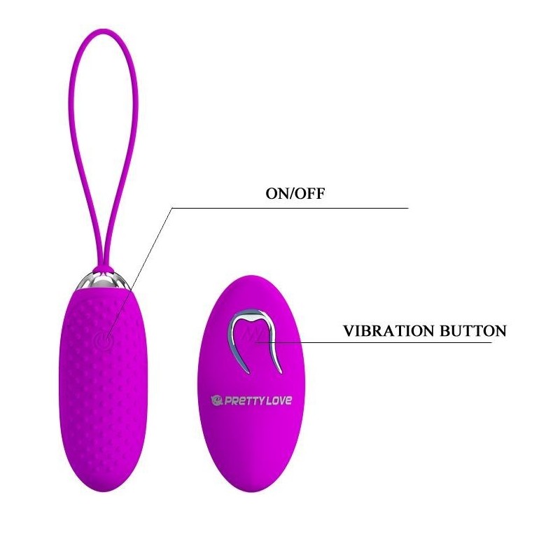 Mini Huevo Vibrador Wireless Recargable 12 modos Joanna Pretty Love