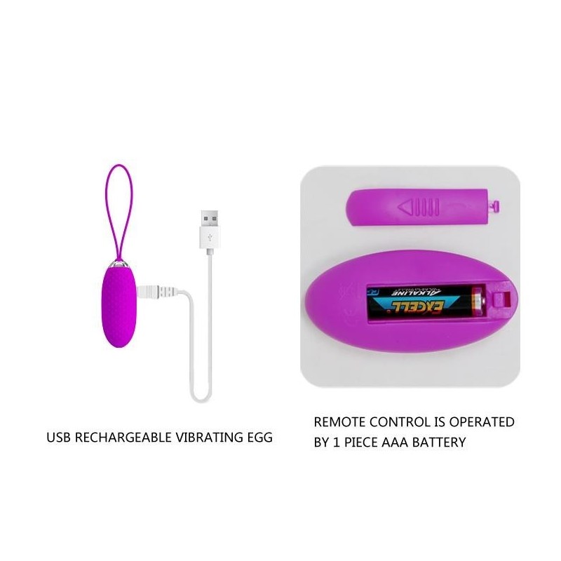 Mini Huevo Vibrador Wireless Recargable 12 modos Joanna Pretty Love