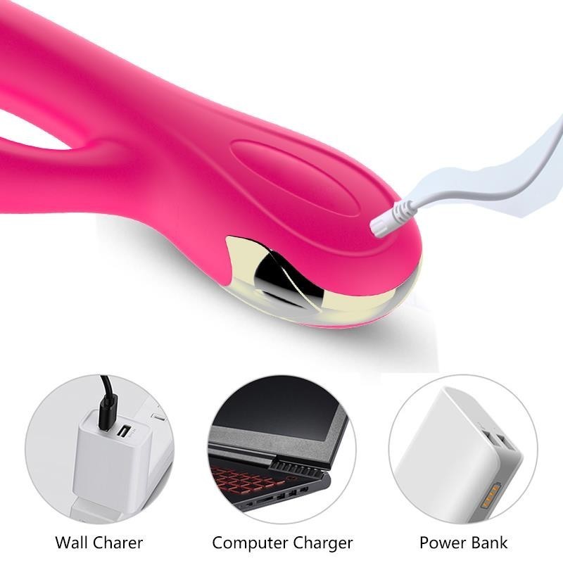 Victoria - Petting Double Flexible Rechargeable Vibrator Heat 7 modes + turbo