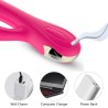 Petting Vibrador Doble Flexible Recargable Calor 7 modos + turbo