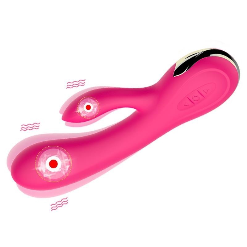 Victoria - Petting Double Flexible Rechargeable Vibrator Heat 7 modes + turbo