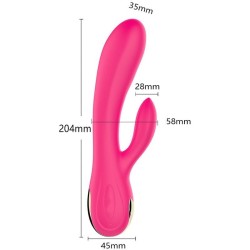 Victoria - Petting Double Flexible Rechargeable Vibrator Heat 7 modes + turbo