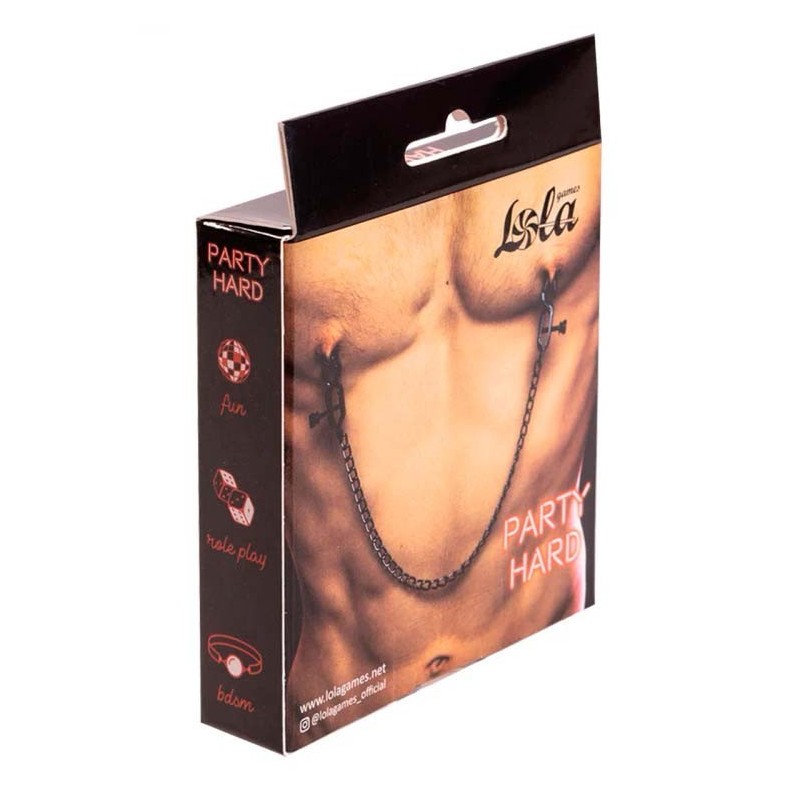 Advanced Nipple Tweezers with Desire Chain - Party Hard