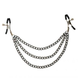 Nipple tweezers with triple chain Uncensored - Party Hard