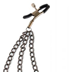Nipple tweezers with triple chain Uncensored - Party Hard