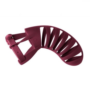 Cinturon de Castidad con candado - Silicona- Romello - color vino - Party Hard 2