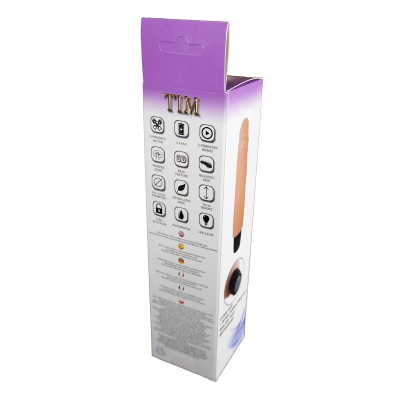 Tim Vibrador 7 modos Ciber Skin 20cm Flesh