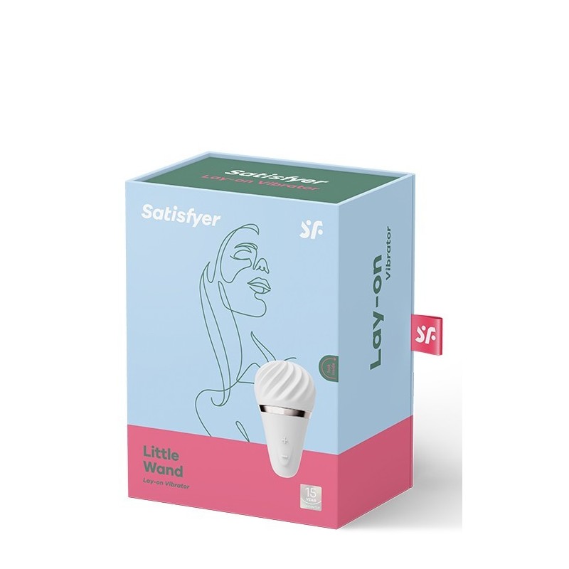 Satisfyer Little Wand Blanco Mini Vibrador Recargable 15 modos