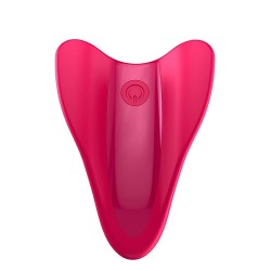 Satisfyer High Fly Red Mini Rechargeable Finger Vibrator 12 Modes
