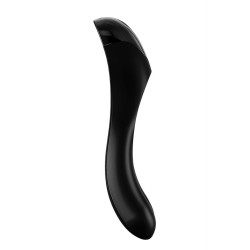 Satisfyer Candy Cane Black Mini Vibrator Finger 2 MotorsRechargable 12 Modes