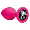Anal Jewel Silicone Emotions- Rosa - Preto - Tamanho M
