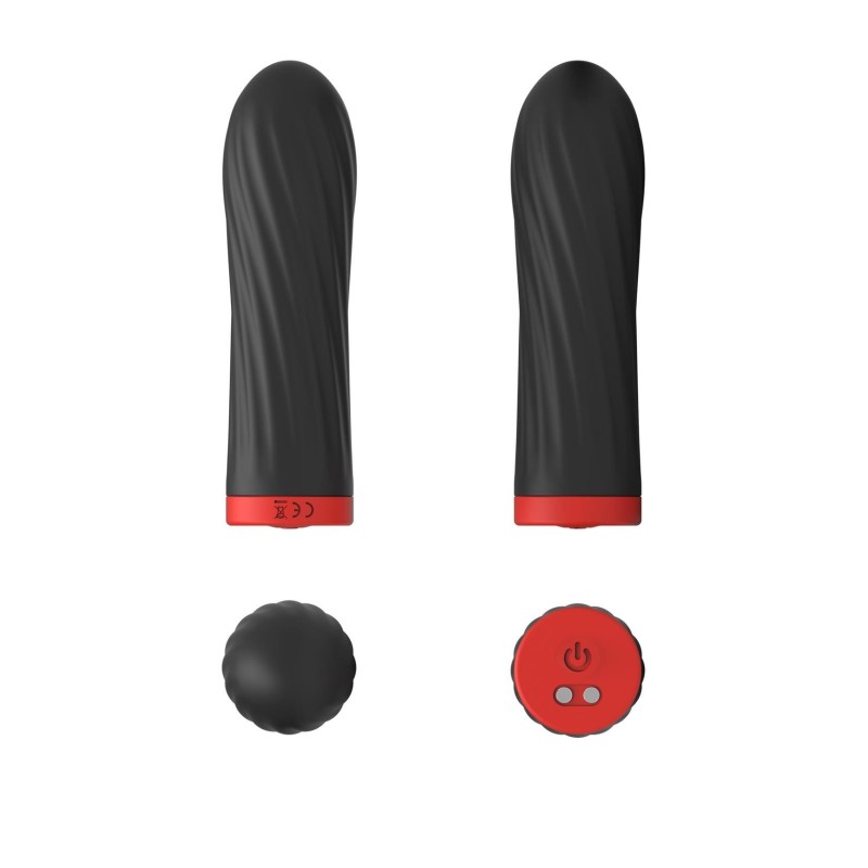 Vibrating Bullet Magnetic Rechargeable Silicone 10 modes Black 8.5x2.5cm