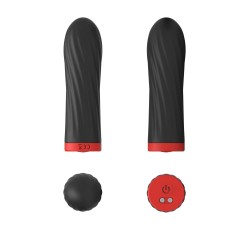 Bala Vibradora Silicona Recargable magnética 10 modos Negro 8,5x2,5cm