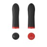 Proiettile vibrante magnetico silicone ricaricabile 10 modalità nero 8,5x2,5 cm