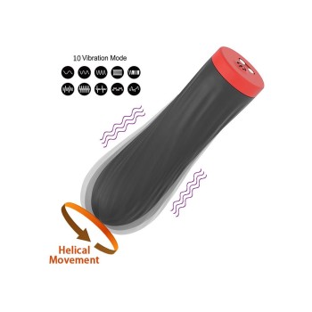 Bala Vibradora Silicona Recargable magnética 10 modos Negro 8,5x2,5cm 2