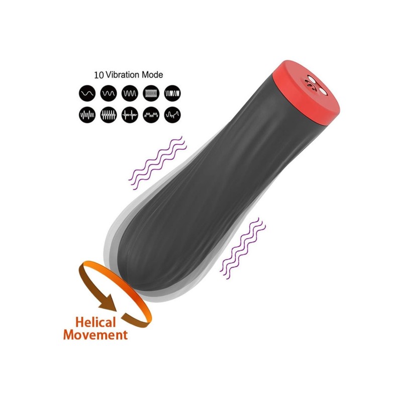 Bala Vibradora Silicona Recargable magnética 10 modos Negro 8,5x2,5cm