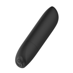 Powerful Bullet Bala Vibradora Recargable 20 modos Negra Mate