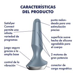 Satisfyer Plug-ilicious 2 Grey Vibrator 2 motors and 12 modes