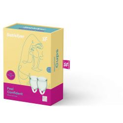 Feel confident Menstrual Cup Light Green Set of 2 Vaginal Cups Satisfyer