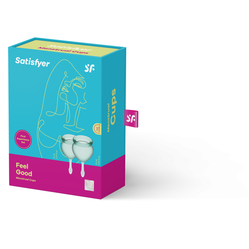 Feel good Mestrual Cup Light Green Set di 2 Coppette Vaginali Satisfyer