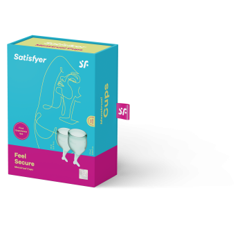 Feel secure Menstrual Cup Dark Green Set mit 2 vaginalen Tassen Satisfyer 2