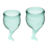 Feel secure Menstrual Cup Dark Green Set of 2 Vaginal Cups Satisfyer