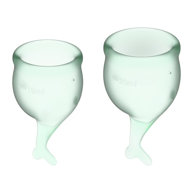 Feel secure Menstrual Cup Light Green Set de 2 tasses vaginales Satisfyer