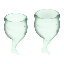 Feel secure Menstrual Cup Light Green Set de 2 Copas Vaginales Satisfyer