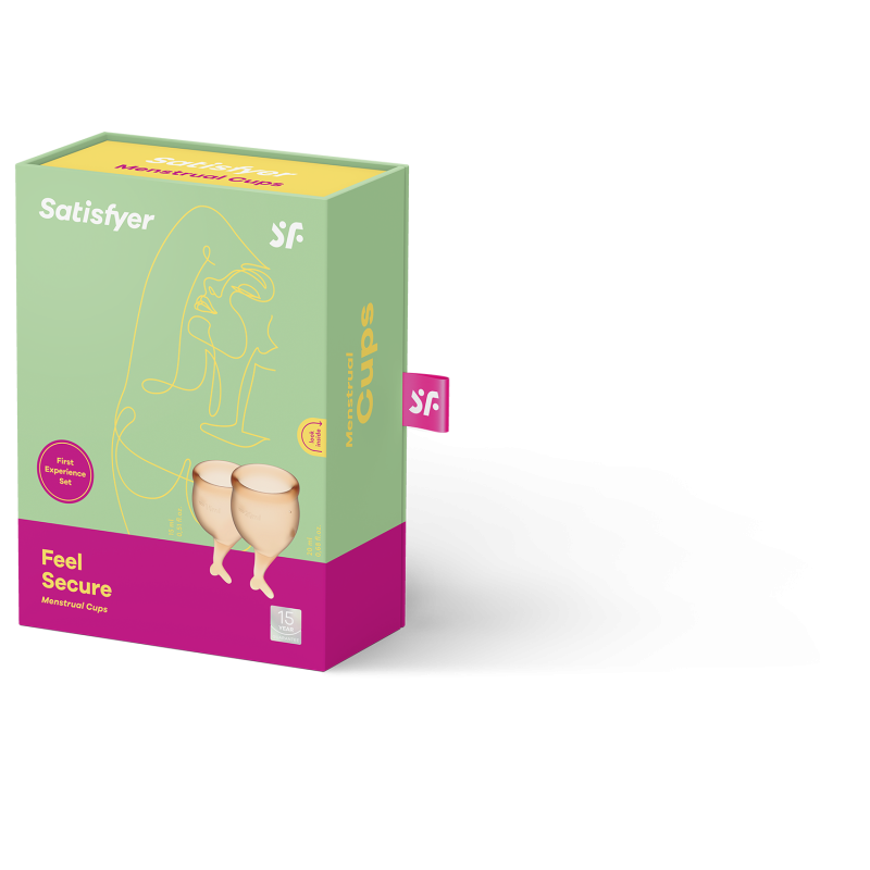 Feel secure Menstrual Cup Orange Set de 2 tasses vaginales Satisfyer