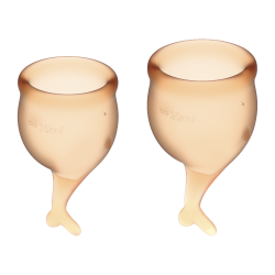Feel secure Menstrual Cup Naranja Set de 2 Copas Vaginales Satisfyer