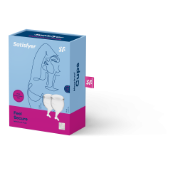 Feel secure Menstrual Cup Transparent Set de 2 tasses vaginales Satisfyer
