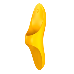 Satisfyer teaser mini vibrador amarelo dedo recarregável 12 modos