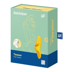 Satisfyer Teaser Yellow Mini Vibrator Finger Rechargeable 12 Modes